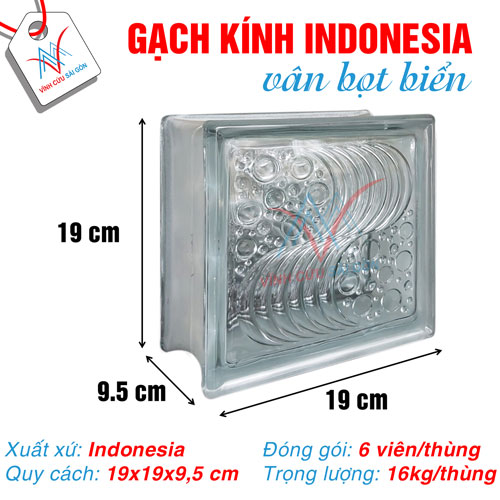 Gạch kính thủy tinh vân bọt biển.