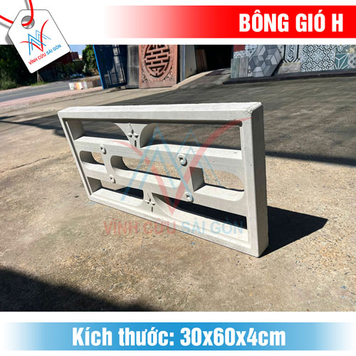 Bông gió chữ H 30x60cm