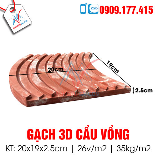 Gạch Ốp Tường 3D cầu vồng