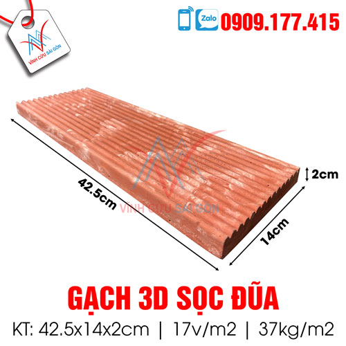 Gạch Ốp Tường 3D sọc đũa