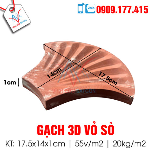 Gạch Ốp Tường 3D vỏ sò